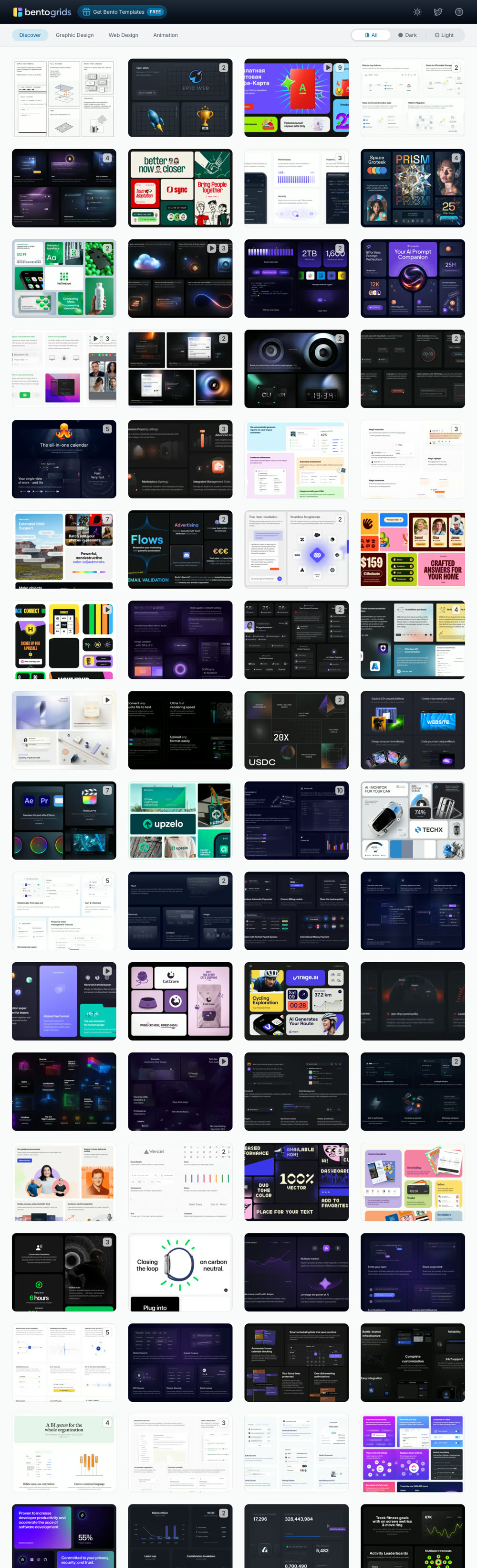 Screenshot of bentogrids.com